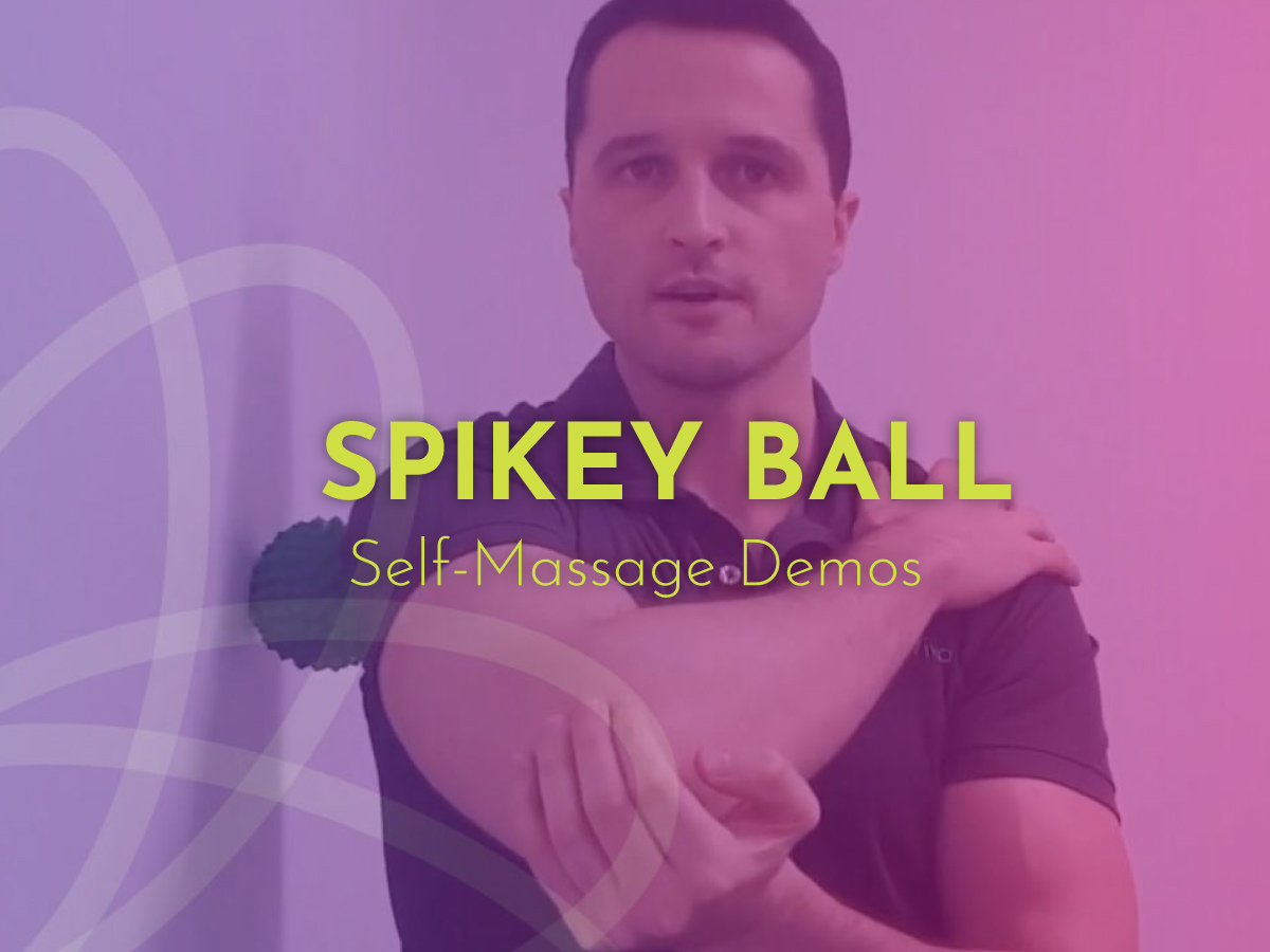 Pain relieving tips spikey ball self-massage demos BodyViva physiotherapy tips