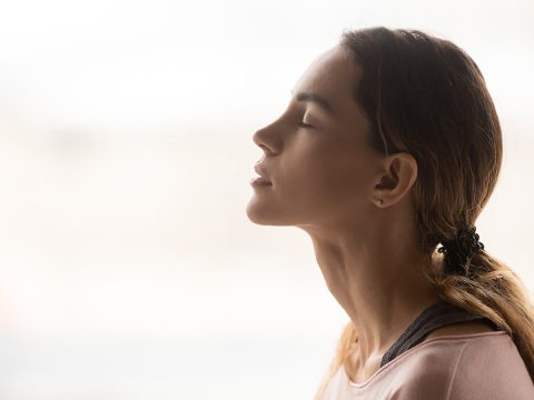 calm woman breathing BodyViva optimal breathing tips